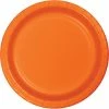 Creative Converting Solid Color Tableware Sunkissed Orange Dessert Plates, 8 Ct