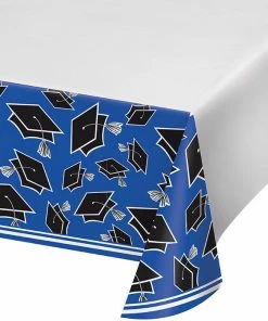 Creative Converting Graduation Party Supplies Graduation School Spirit Blue Table Cover