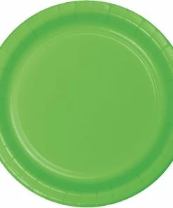 Creative Converting Solid Color Tableware Fresh Lime Green Dessert Plates, 8 Ct