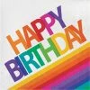 Creative Converting Rainbow Birthday Napkins, 16 Ct