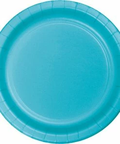 Creative Converting Bermuda Blue Dessert Plates, 24 Ct Solid Color Tableware