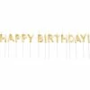 Creative Converting Gold Happy Birthday Pick Candles, 14 Ct Birthday Party Candles