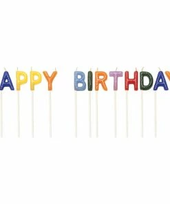 Creative Converting Happy Birthday Pick Candles, 14 Ct Birthday Party Candles