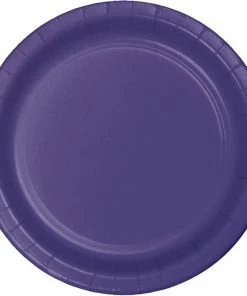 Creative Converting Solid Color Tableware Purple Dessert Plates, 8 Ct