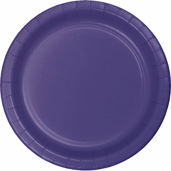 Creative Converting Solid Color Tableware Purple Dessert Plates, 8 Ct