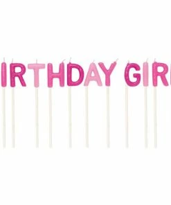 Creative Converting Birthday Girl Pick Candles, 12 Ct