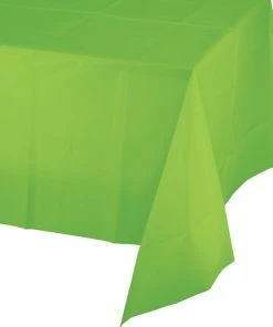 Creative Converting Solid Color Tableware Fresh Lime Plastic Tablecover 54" X 108"