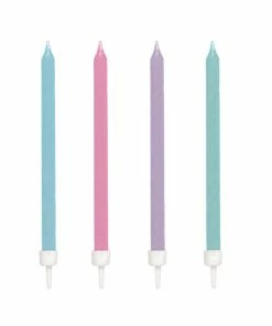 Creative Converting Birthday Party Candles Pastel Candles, 12 Ct