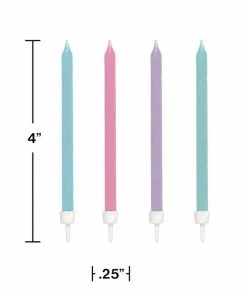 Creative Converting Birthday Party Candles Pastel Candles, 12 Ct