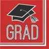 Creative Converting Graduation Party Supplies Graduation School Spirit Red Napkins, 36 Ct