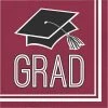 Creative Converting Graduation School Spirit Burgundy Red Napkins, 36 Ct Graduation Party Supplies