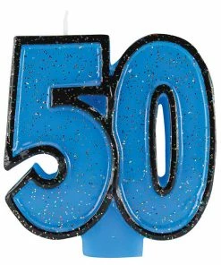Creative Converting Birthday Party Candles 50th Birthday Glitter Candle
