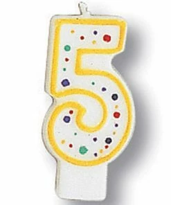 Creative Converting Birthday Party Candles Polka Dot #5 Candle