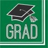 Creative Converting Graduation School Spirit Green Napkins, 36 Ct