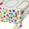 Creative Converting Kids Birthday Party Themes Art Party Activity Tablecover, Paper, Aop, 54X96