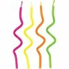 Creative Converting Birthday Party Candles Neon Curly Candles, 12 Ct