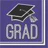 Creative Converting Graduation School Spirit Purple Napkins, 36 Ct