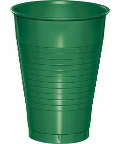 Creative Converting Emerald Green 12 Oz Plastic Cups, 20 Ct Solid Color Tableware