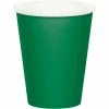 Creative Converting Emerald Green Hot/Cold Paper Cups 9 Oz., 8 Ct Solid Color Tableware