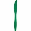 Creative Converting Solid Color Tableware Emerald Green Plastic Knives, 50 Ct