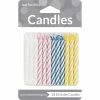 Creative Converting Assorted Striped Candles, 24 Ct