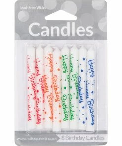 Creative Converting Happy Birthday Candles, 8 Ct