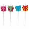 Creative Converting Birthday Party Candles Present Shaped Pick Candles, 4 Ct