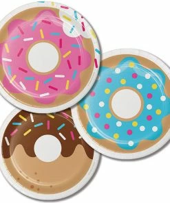 Creative Converting Kids Birthday Party Themes Donut Time Dessert Plates, 8 Ct