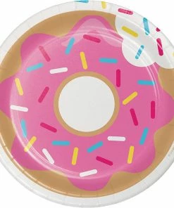 Creative Converting Kids Birthday Party Themes Donut Time Dessert Plates, 8 Ct
