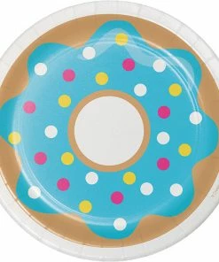 Creative Converting Kids Birthday Party Themes Donut Time Dessert Plates, 8 Ct