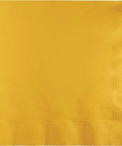 Creative Converting School Bus Yellow Luncheon Napkin 2Ply, 50 Ct Solid Color Tableware