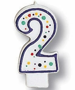 Creative Converting Birthday Party Candles Polka Dot #2 Candle