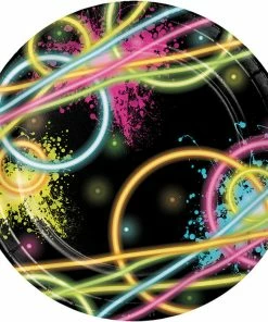 Creative Converting Glow Party Dessert Plates, 8 Ct Kids Birthday Party Themes