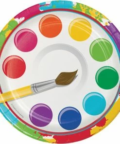 Creative Converting Art Party Dessert Plates, 8 Ct Kids Birthday Party Themes