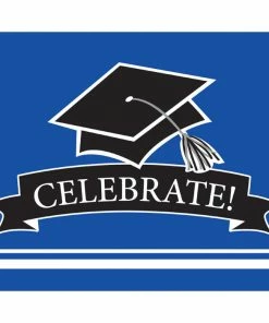 Creative Converting Graduation School Spirit Blue Invitations, 25 Ct Graduation Party Supplies