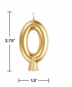 Creative Converting Birthday Party Candles Gold 0 Candle