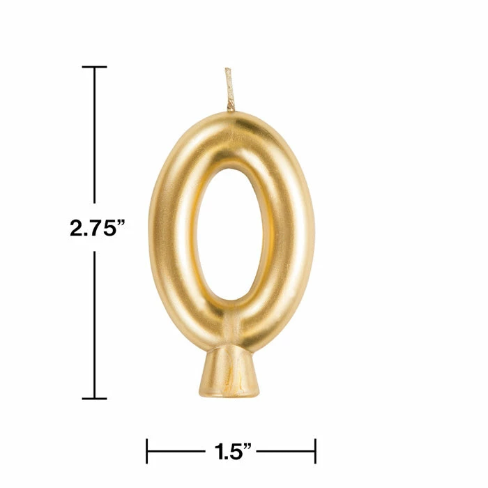 Creative Converting Birthday Party Candles Gold 0 Candle