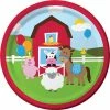 Creative Converting Farm Fun Dessert Plates, 8 Ct Kids Birthday Party Themes