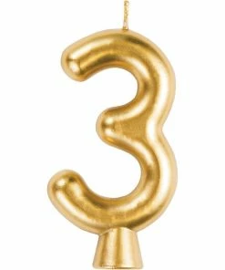Creative Converting Gold 3 Candle