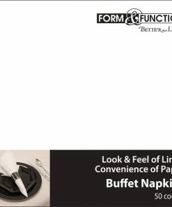 Creative Converting Solid Color Tableware White Buffet Airlaid Napkins, 50 Ct