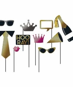 Creative Converting Gold Sequin Photo Props, 10 Ct Themed Tableware