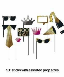 Creative Converting Gold Sequin Photo Props, 10 Ct Themed Tableware