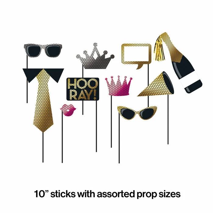 Creative Converting Gold Sequin Photo Props, 10 Ct Themed Tableware
