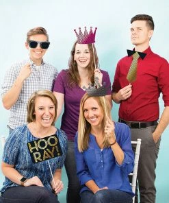 Creative Converting Gold Sequin Photo Props, 10 Ct Themed Tableware