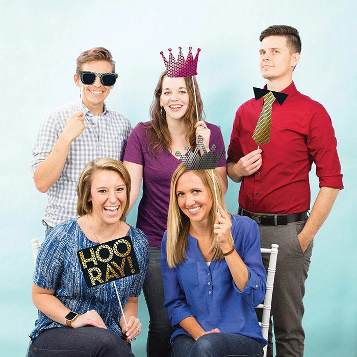 Creative Converting Gold Sequin Photo Props, 10 Ct Themed Tableware