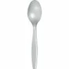 Creative Converting Shimmering Silver Plastic Spoons, 50 Ct Solid Color Tableware