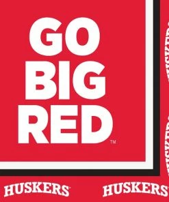 Creative Converting NCAA College Themed Party Decorations University Of Nebraska Napkins, 20 Ct