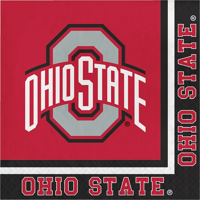 Creative Converting Ohio State University Napkins, 20 Ct NCAA College Themed Party Decorations