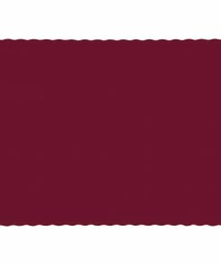 Creative Converting Solid Color Tableware Burgundy Red Placemats, 50 Ct