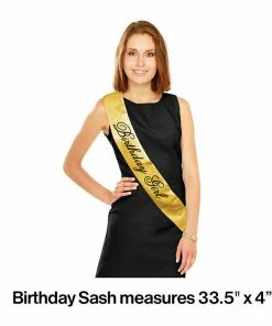 Creative Converting Black And Gold Birthday Sash Adult Birthday Party Themes